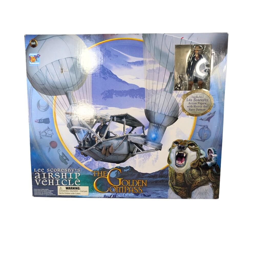 The Golden Compass Lee Scoresby Airship Vehicle Hester Hare Demon Popco